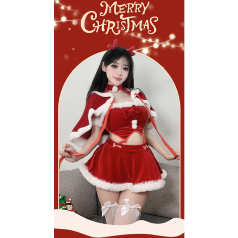 Cosplay kerstkostuums, sexynachtclub uniformen,nieuwjaar\\\'s verleidelijke sets, puur en onschuldig \\\